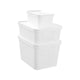 Boxsweden Kept Storage Basket - Small 26x17.5x12.5cm - White - Stackable
