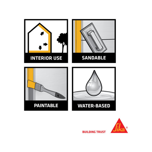 Sika Sikaseal Acrylic - 310ml - Acrylic - Paintable Interior Use – view 2 - Auzzistore