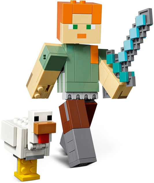 LEGO 21149 Minecraft Alex BigFig with Chicken Action Figure Toy – view 2 - Auzzistore