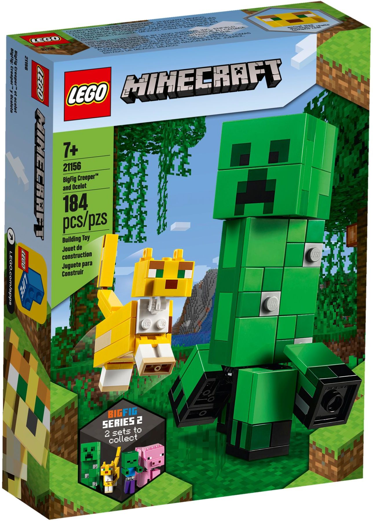 LEGO 21156 BigFig Creeper & Ocelot Minecraft Figures