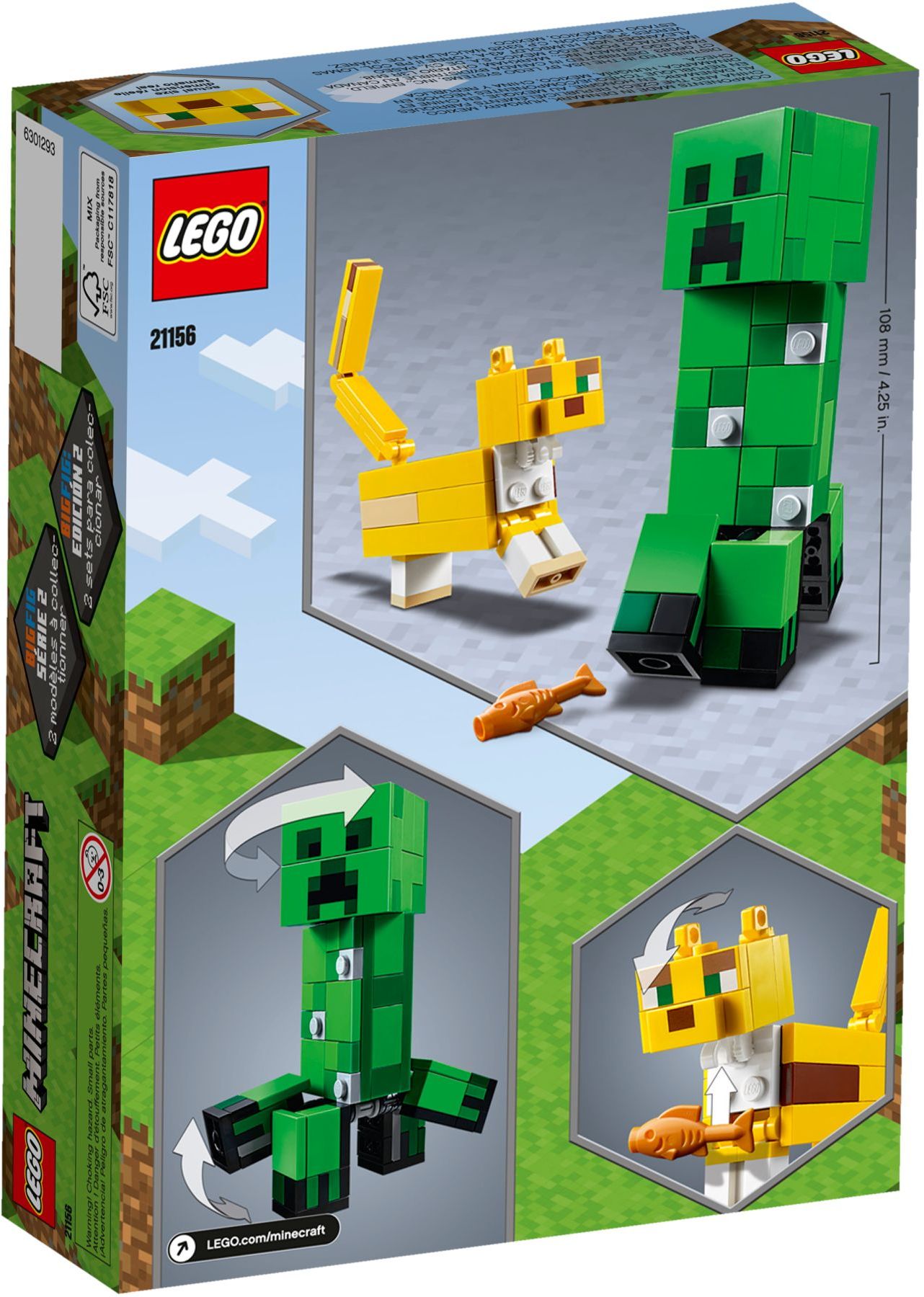 LEGO 21156 BigFig Creeper & Ocelot Minecraft Figures