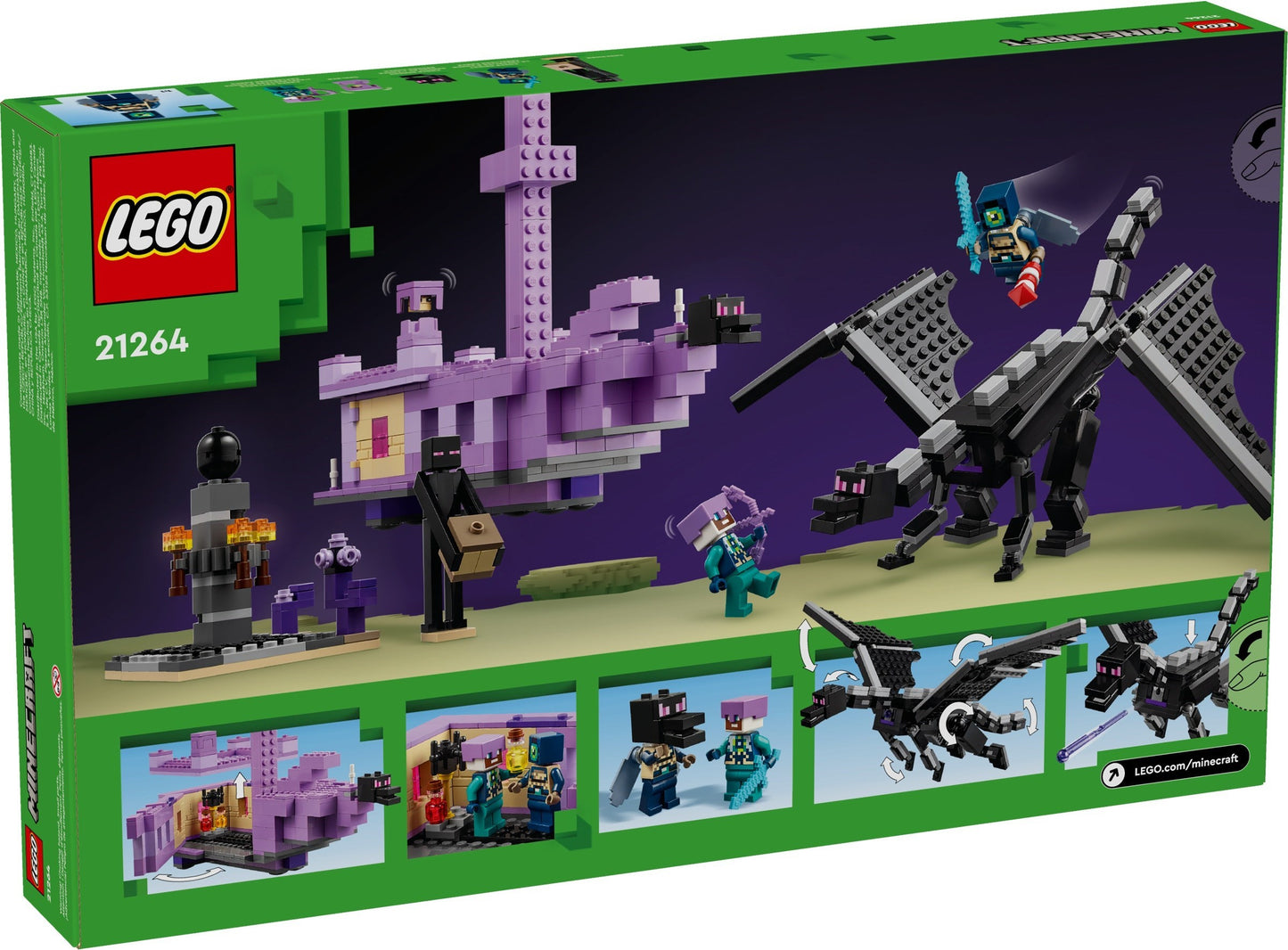 LEGO Minecraft 21264 Ender Dragon & End Ship Set
