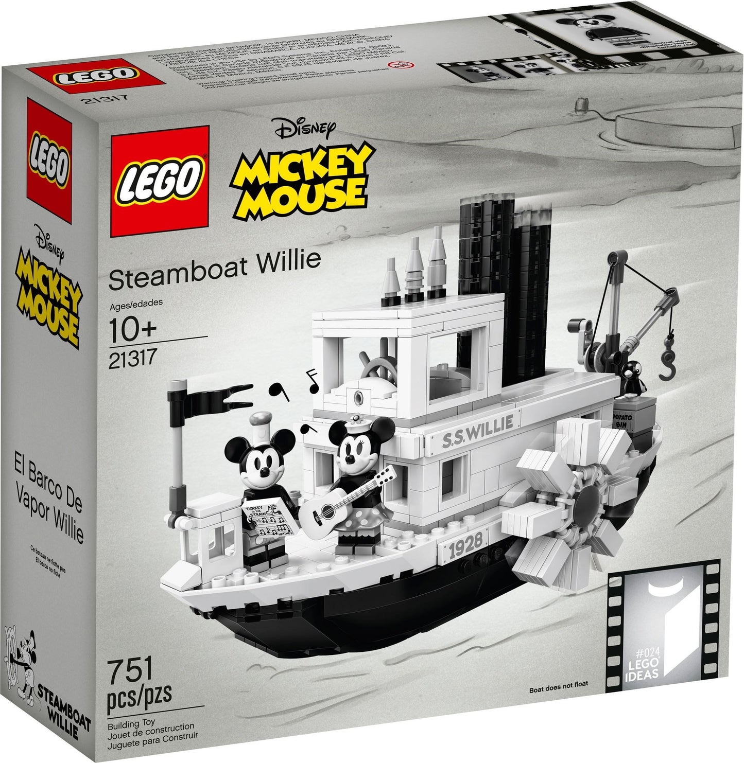 LEGO 21317 Steamboat Willie: Retro Mickey Mouse Set