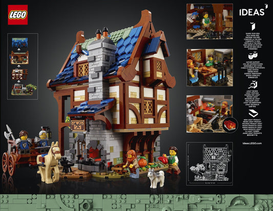 LEGO 21325 Medieval Blacksmith Set: Build a 3-Level Smithy