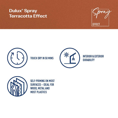 Dulux Spray Paint Effects 300g Terracotta Concrete - Textured Finish