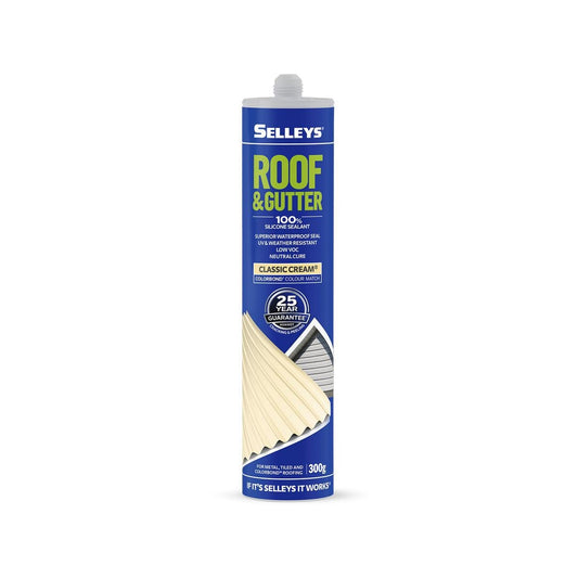 Selleys Classic Cream Roof and Gutter Sealant 300g - Waterproof, UV Resistant - Auzzistore
