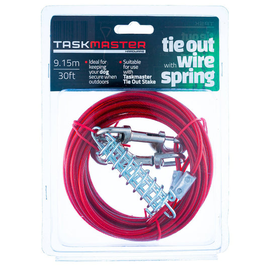 Taskmaster Tie Out Wire - 5mm x 30ft - Stainless Steel - Durable - Auzzistore