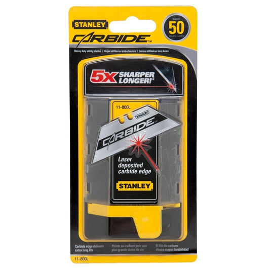Stanley Carbide Utility Knife Blades - 50 Pack - Tungsten - Durable - Auzzistore