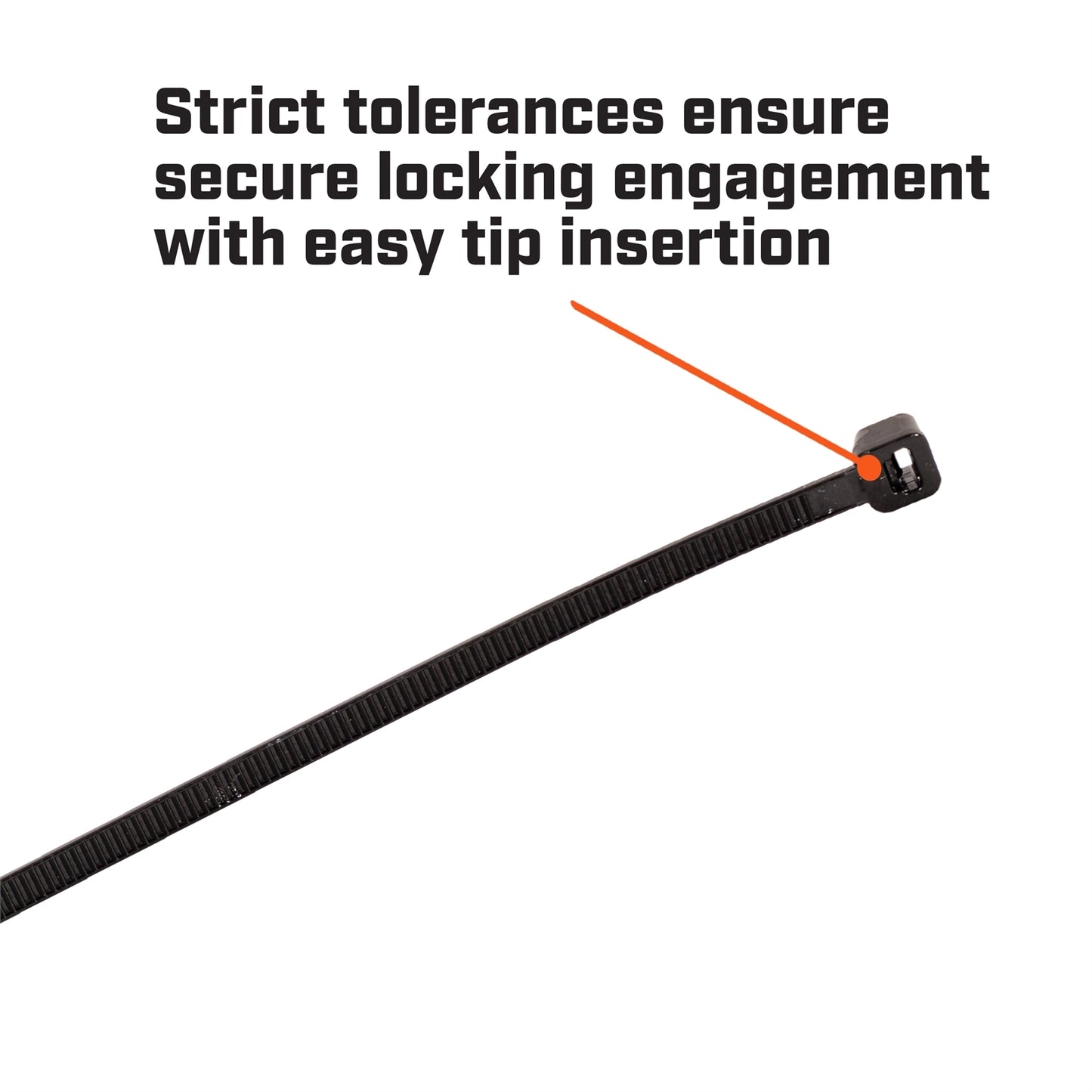 Crescent 200 X 4 6mm Black Cable Ties 100 Pack