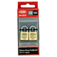 Lockwood 20mm Solid Brass Padlocks 2 Pack - Durable - Easy To Carry