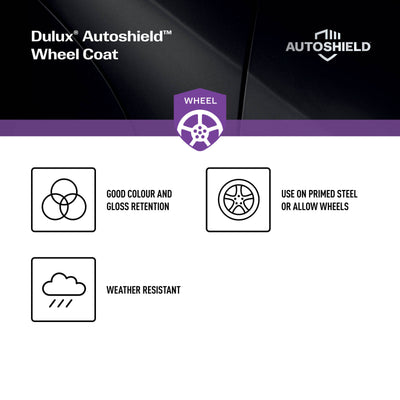 Dulux Autoshield Spray Paint 340g Silver Wheel Coat - Weather Resistant Finish