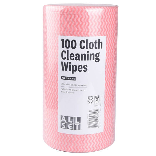 All Set All Purpose Wipes 60 x 30cm Polyester Highly Absorbent