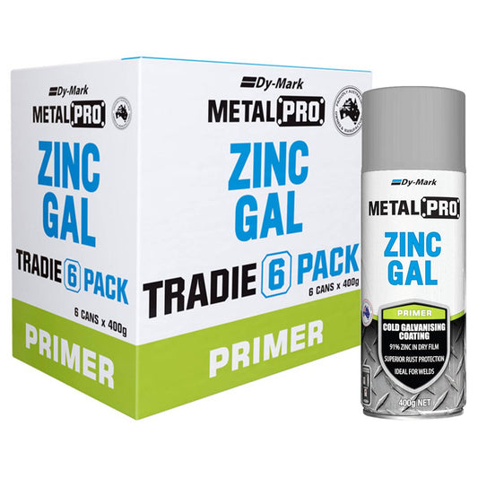 Dy-Mark Zinc Gal Metal Paint 400g 6 Pack High Performance Coating - Auzzistore