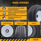 Easyroll Trolley Wheel - 3.5 x 4 - Solid Rubber - Puncture Proof