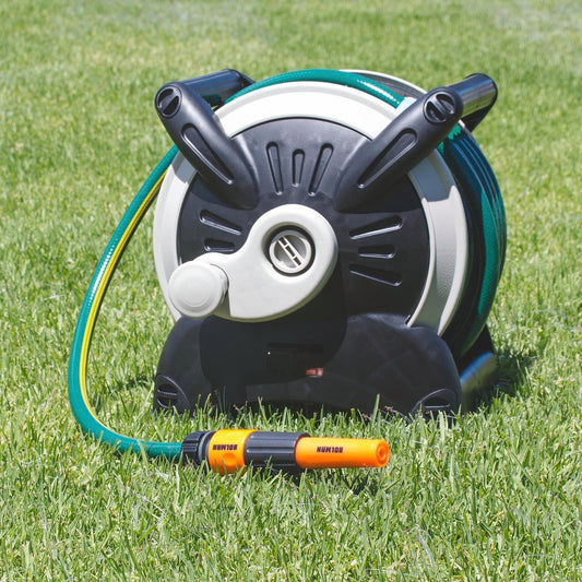 Holman Portable Garden Hose Cart 15m Plastic Space Saving Design – view 2 - Auzzistore