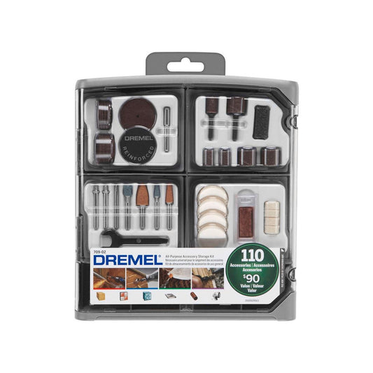 Dremel 110 Piece Multipurpose Mega Accessory Kit - 191mm x 229mm - Blue - Auzzistore