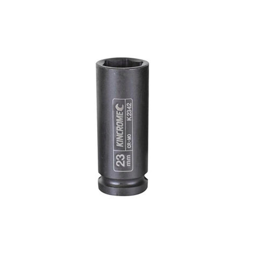 Kincrome 23mm 1/2 Drive Deep Impact Socket - Chrome Molybdenum Steel - Black - Auzzistore