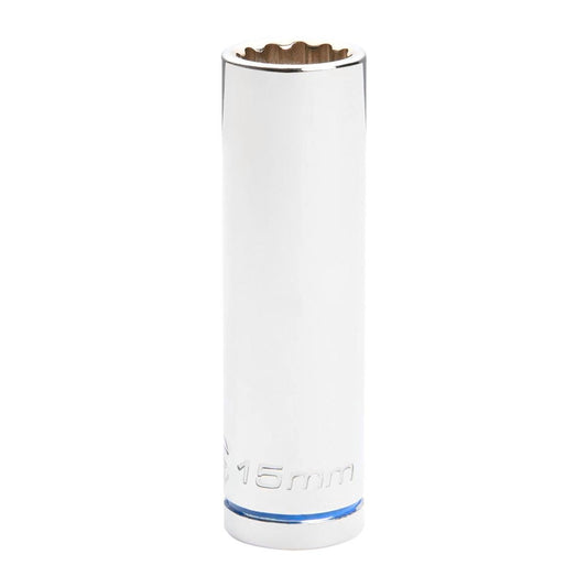 Kincrome 15mm Deep Socket - Chrome Vanadium Steel - Rust Resistant - Auzzistore