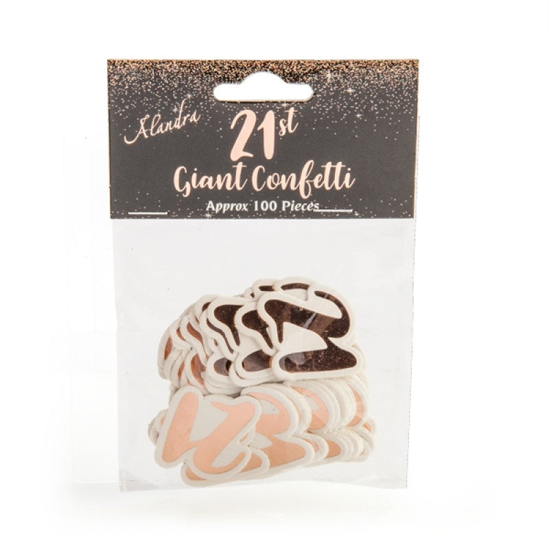 21st Rose Gold Giant Confetti (100 pcs) | Auzzi Store