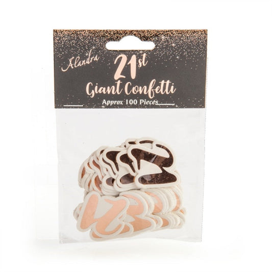 21st Rose Gold Giant Confetti (100 pcs) | Auzzi Store