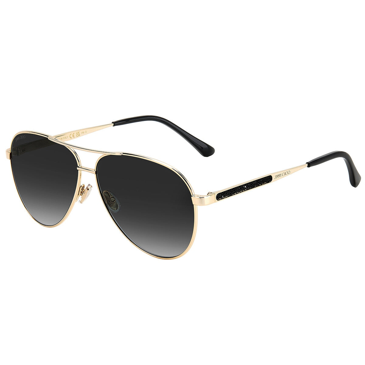 Jimmy Choo Jimena/S Women's Sunglasses Black Gold