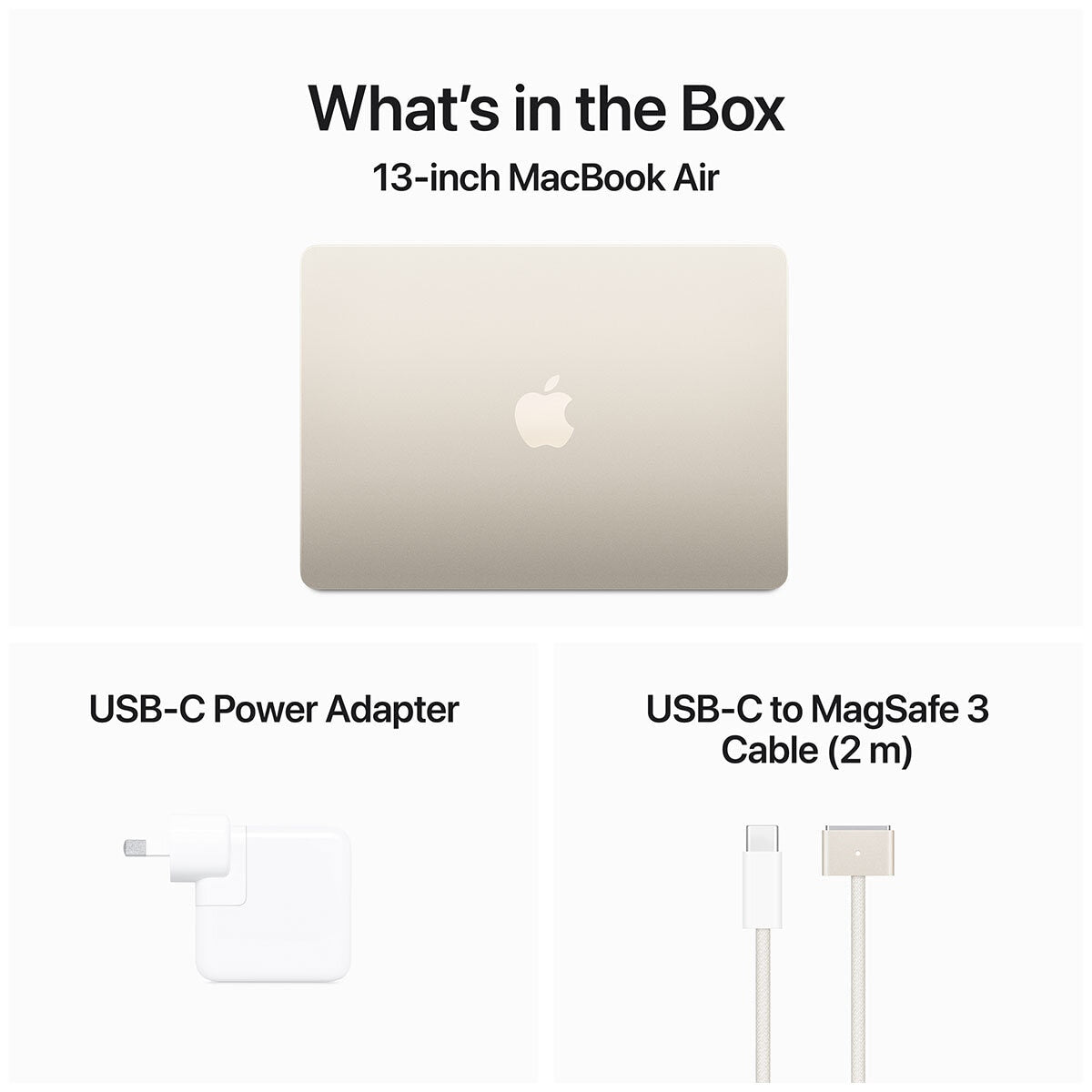 MacBook Air 13 Inch With M3 Chip 8 Core GPU 16GB 256GB SSD Starlight