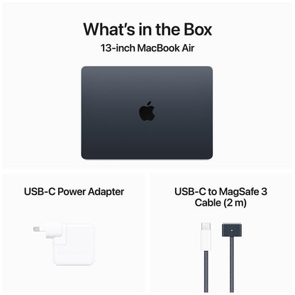 MacBook Air 13 Inch With M3 Chip 8 Core GPU 16GB 256GB SSD Midnight