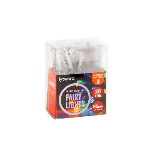 Lytworx Multicolour Fairy Lights - 95cm - Plastic Copper - Battery Operated - Auzzistore