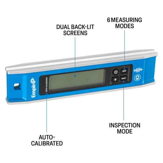 Empire 225mm Magnetic Digital Torpedo Level - Auto Calibration - 6 Modes – view 2 - Auzzistore