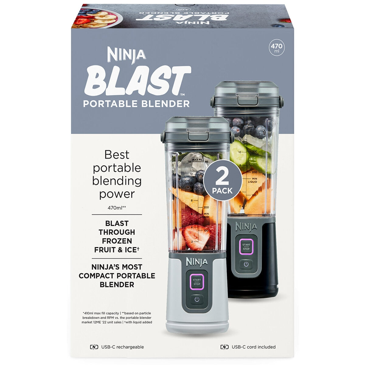 Ninja Blast Portable Blender 2 Pack BC105CO