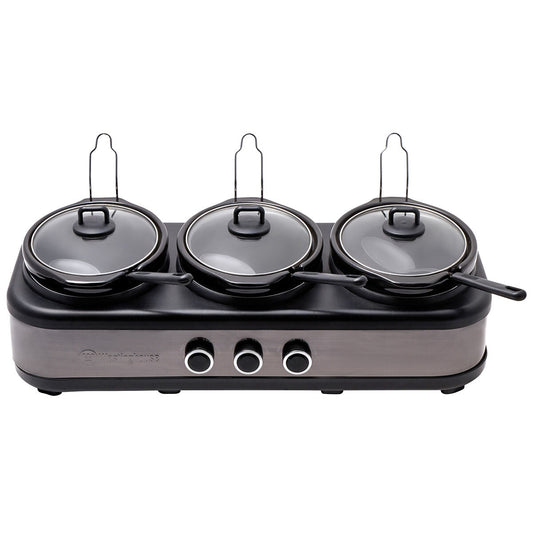 Westinghouse Slow Cooker Ceramic Pots 3 x 2.5L WHSC07KS - Auzzistore