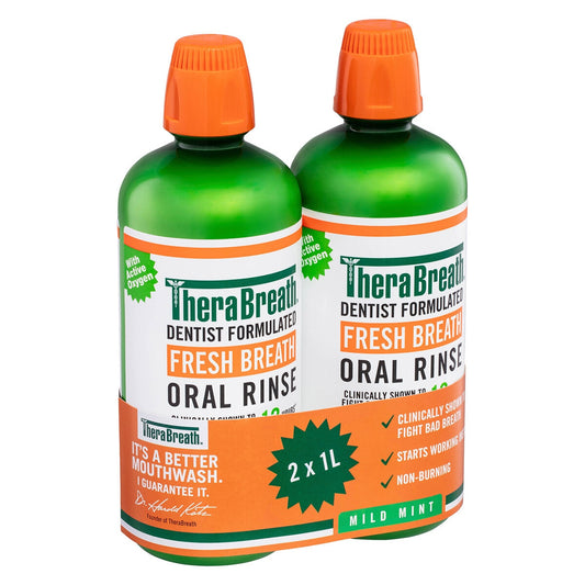 TheraBreath Mild Mint Mouthwash 2 x 1L – view 2