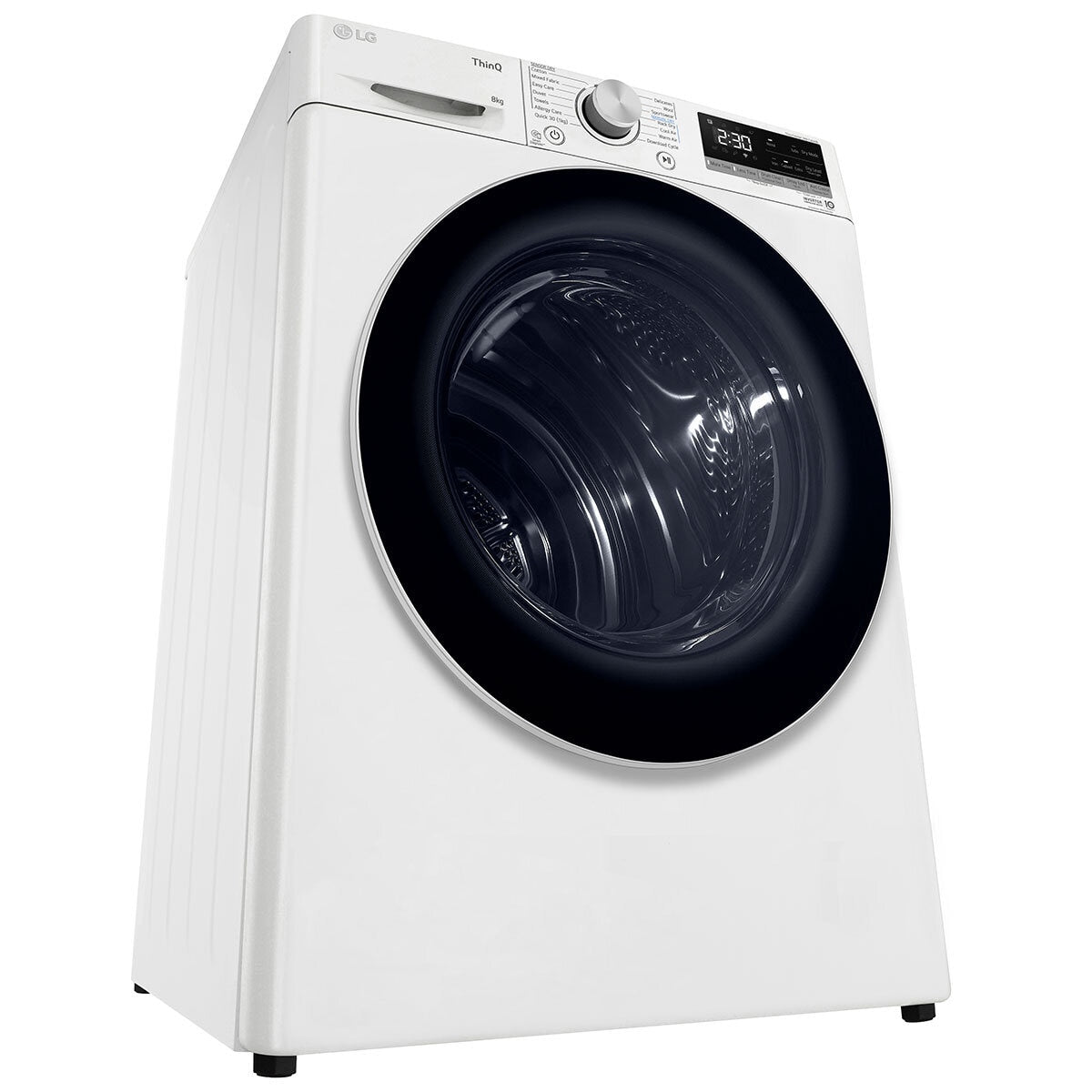 LG 8kg Heat Pump Dryer DVH5-08W White - Finish: White, Energy-Efficient Drying