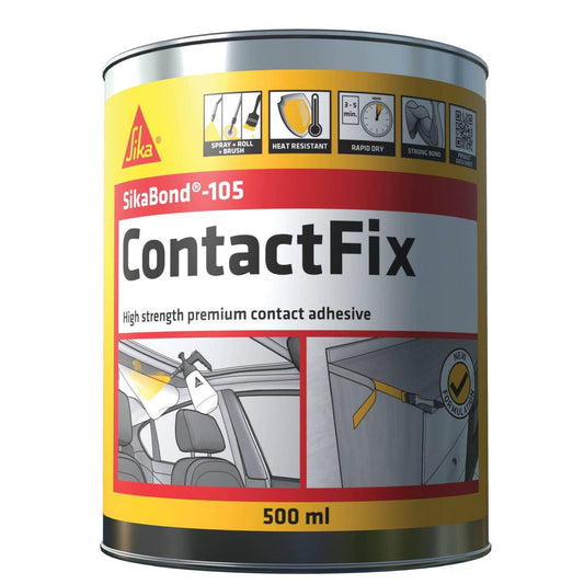 Sika 500ml Contactfix Premium Contact Adhesive - 500ml - Clear - Fast Drying - Auzzistore