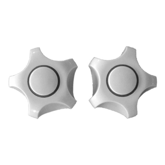 Shaw Mason Ivory Universal Tap Handles Pair - 217mm Plastic Easy Install - Auzzistore