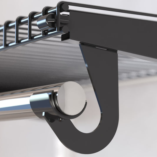 Flexi Storage Black Hanging Rod Bracket 2 Pack - 80mm x 100mm - Easy Install – view 2 - Auzzistore