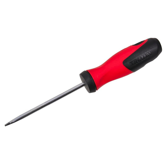 Trojan 100mm No 5 Slot Screwdriver - Red and Black - Magnetic Tip