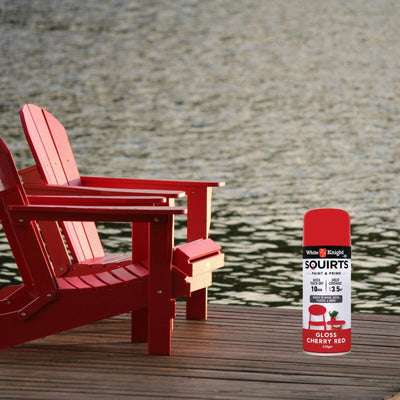 White Knight Squirts Cherry Red Gloss Spray Paint 310g Durable Finish