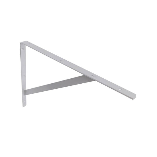 Carinya Straight Stayed Bracket 400x350mm White Steel 100kg Capacity - Auzzistore