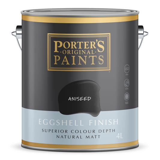Porter S Paints Eggshell Finish Aniseed 4L - 4L - Durable Interior/Exterior Paint - Auzzistore