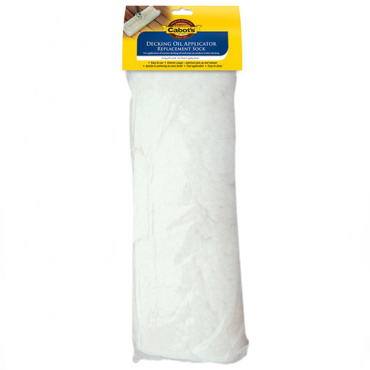 Cabot Decking Oil Applicator Replacement Sock - 110mm - Lambswool - Easy Use - Auzzistore