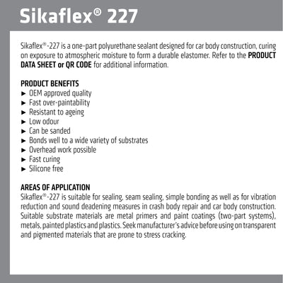 Sika Sikaflex 227 Sealant 150ml White Polyurethane Fast Skinning