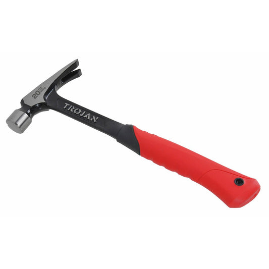 Trojan 20oz Framing Steel Hammer - Magnetic Nail Starter - Silver – view 2 - Auzzistore