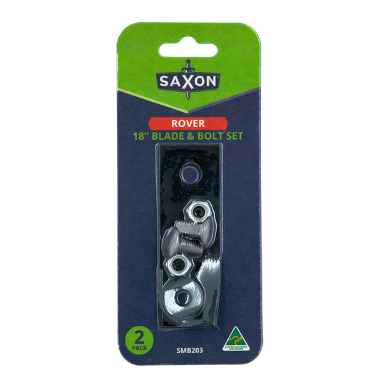 Saxon 18 Mower Blade and Bolt Set - 2 Pack - 18" - Compatible with Rover 18 & 20 Models - Auzzistore