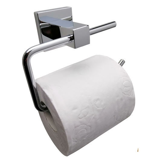 Barelli Piazza Chrome Single Toilet Roll Holder - 1 Roll - 90mm x 145mm – view 2