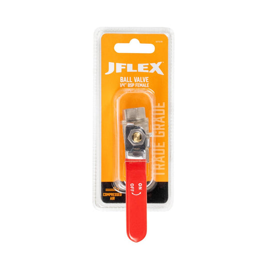 Jflex 1/4" BSP Female Ball Valve - Nickel-Plated Brass - Corrosion Resistant - 710 psi – view 2 - Auzzistore