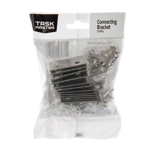 Taskmaster Connecting Bracket - 37mm - Zinc - Multi Purpose - 12 Pack - Auzzistore