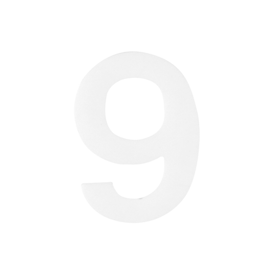 Sandleford Mode White Self Adhesive Number 9 - 50mm - Easy Application - Durable - Auzzistore