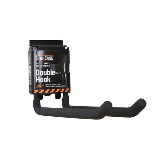 Storease 20cm Double Hook - Powder-Coated Steel - 22kg Capacity