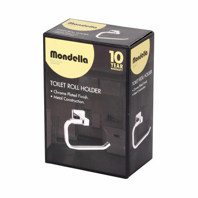 Mondella Chrome Toilet Paper Holder - Metal - Wall Mounted - Durable